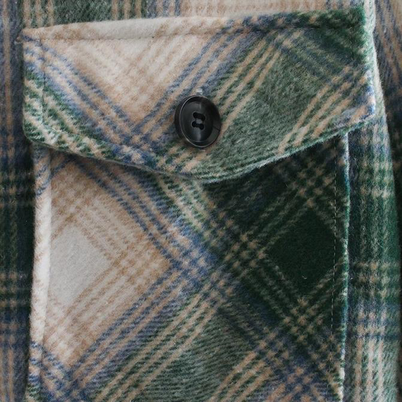 Classic Style Tartan Polyester Coat Shacket display picture 5