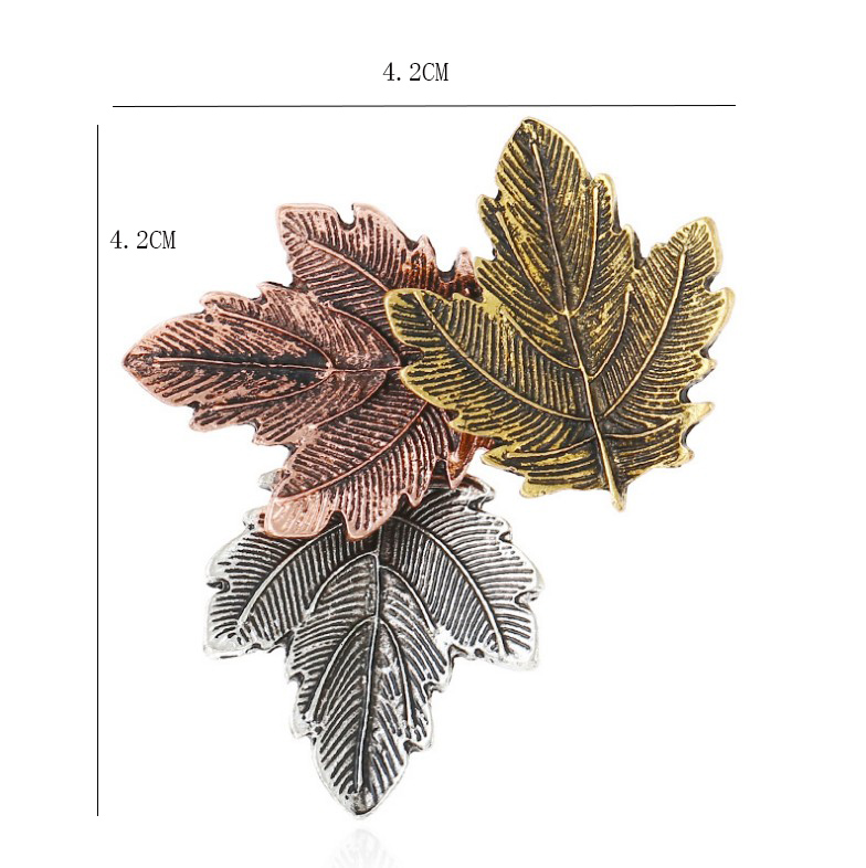 Fashion Maple Leaf Alloy Brooches display picture 6