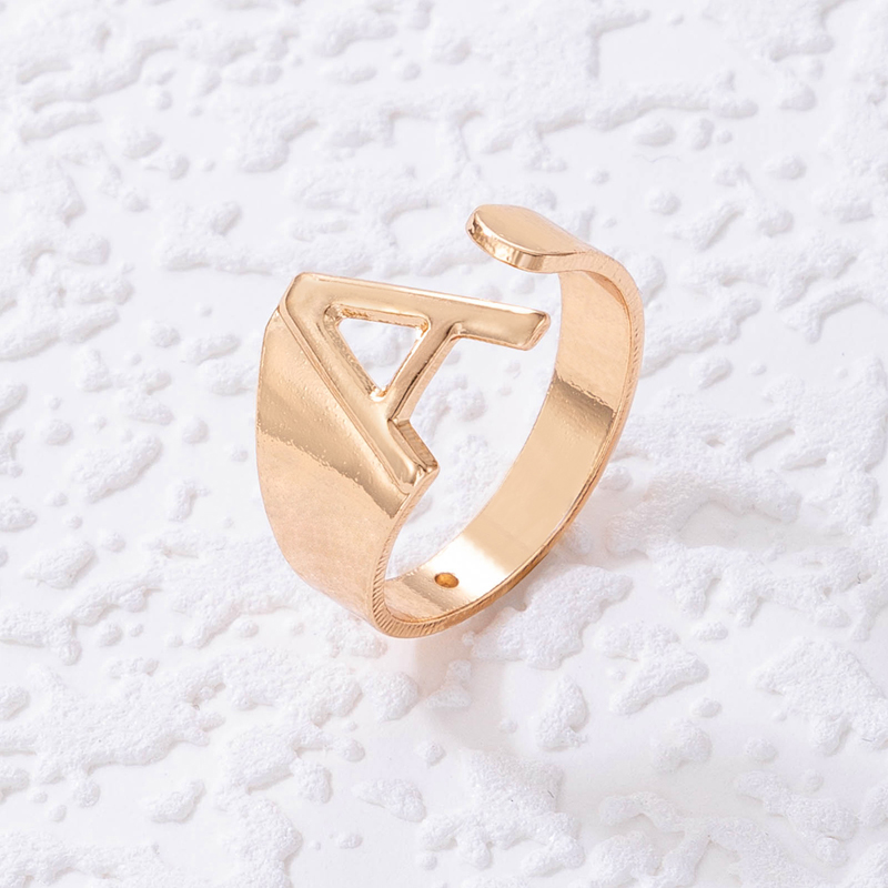 Fashion Letter Alloy Plating Open Ring display picture 1