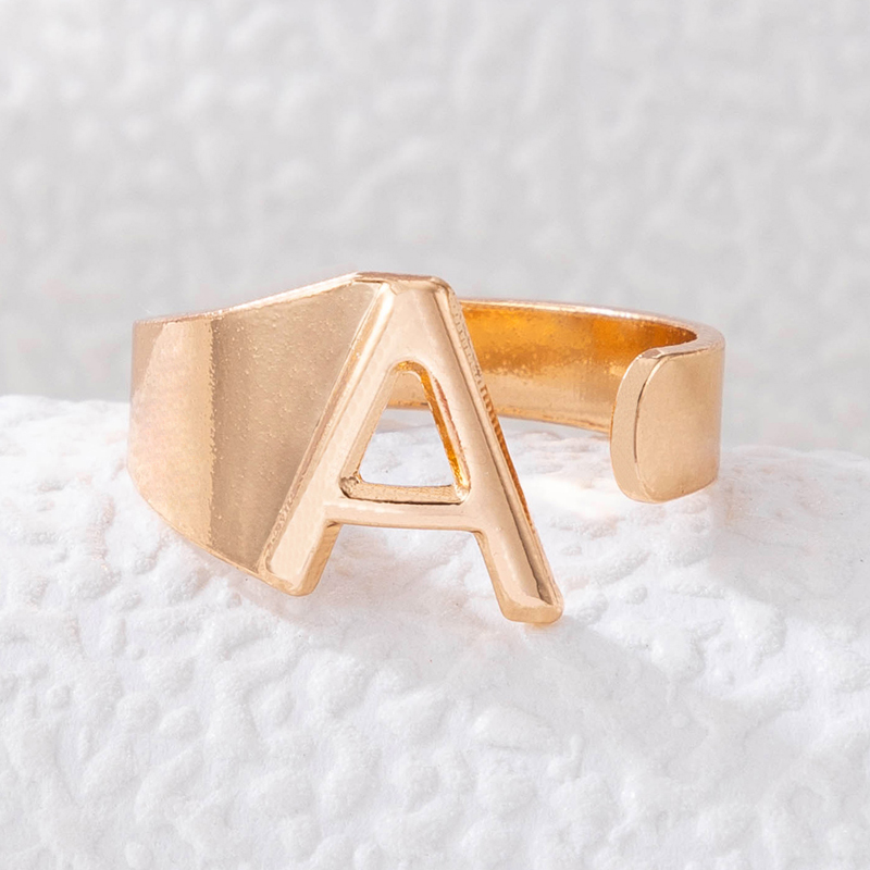 Fashion Letter Alloy Plating Open Ring display picture 3