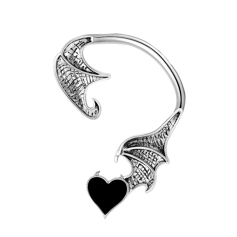 Fashion Heart Shape Wings Alloy Plating Ear Clips 1 Piece display picture 2