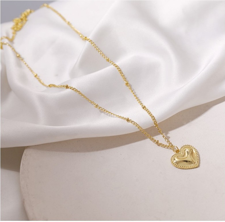Retro Heart Shape Alloy Necklace 1 Piece display picture 3