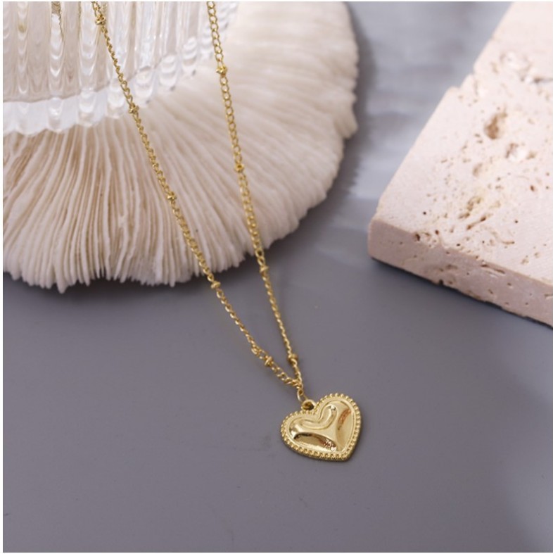 Retro Heart Shape Alloy Necklace 1 Piece display picture 2