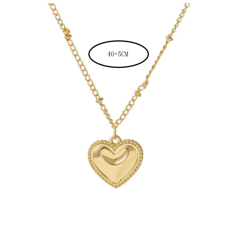 Retro Heart Shape Alloy Necklace 1 Piece display picture 8