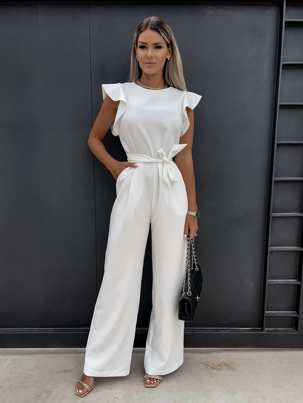 Women's Daily Fashion Solid Color Full Length Belt Jumpsuits display picture 5
