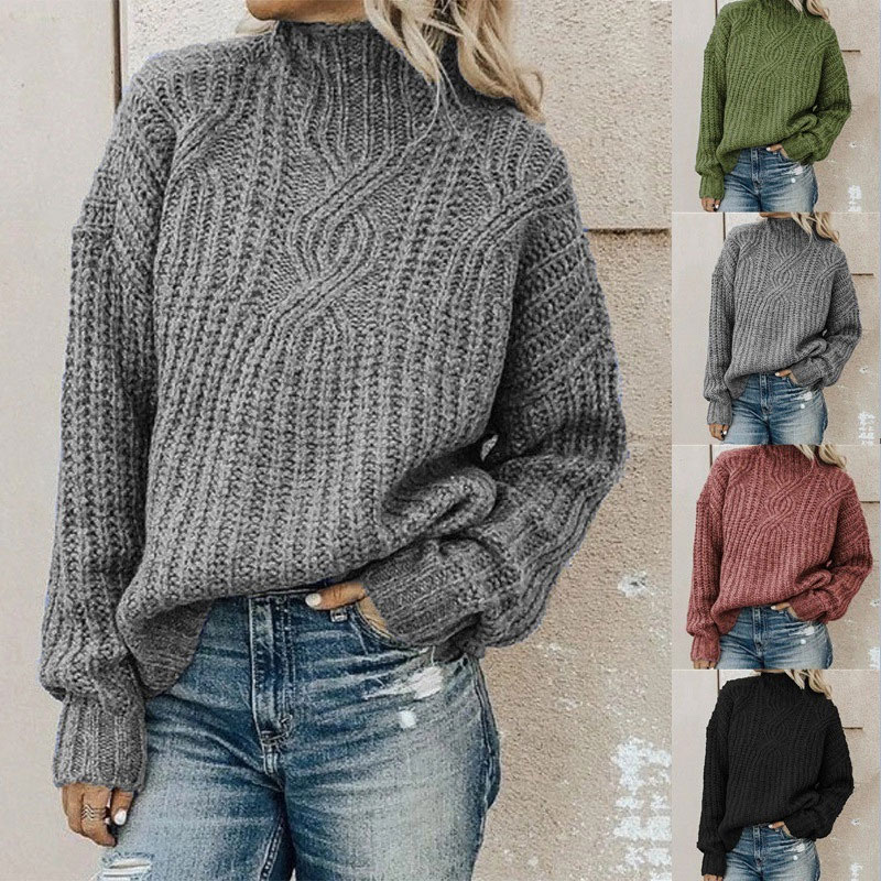 Fashion Solid Color Rayon Turtleneck Long Sleeve Knitwear display picture 5