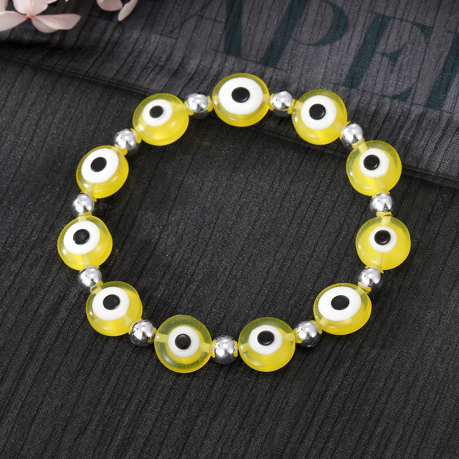 Fashion Devil's Eye Resin Beaded Plating Resin Bracelets 1 Piece display picture 4