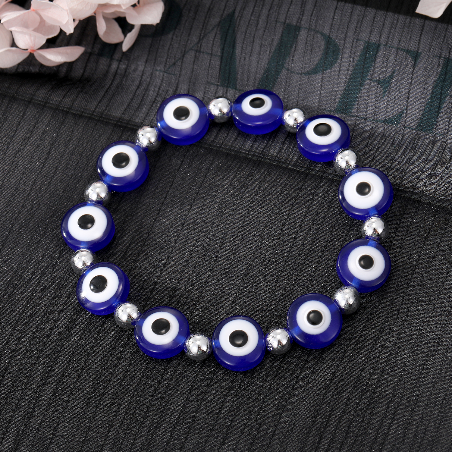 Fashion Devil's Eye Resin Beaded Plating Resin Bracelets 1 Piece display picture 5