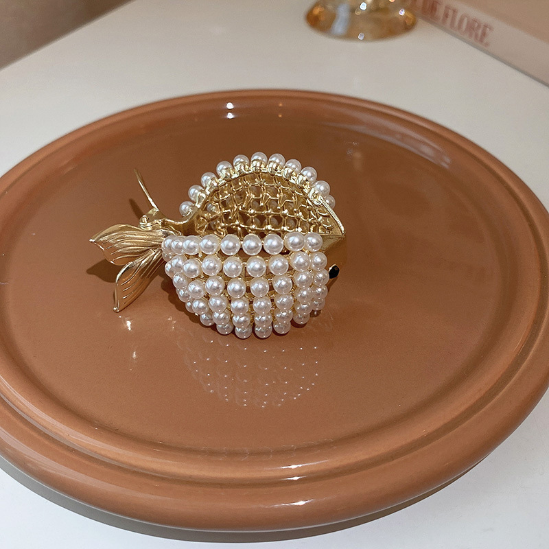 Mignon Poisson Alliage Placage Incruster Perles Artificielles Strass Griffes De Cheveux 1 Pièce display picture 4
