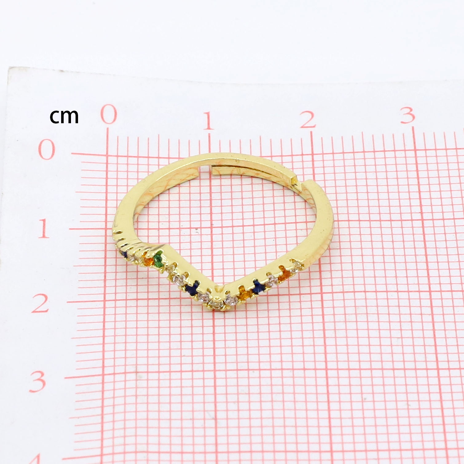 Fashion Star Heart Shape Flower Copper Rings Plating Inlay Rhinestone Copper Rings 1 Piece display picture 7