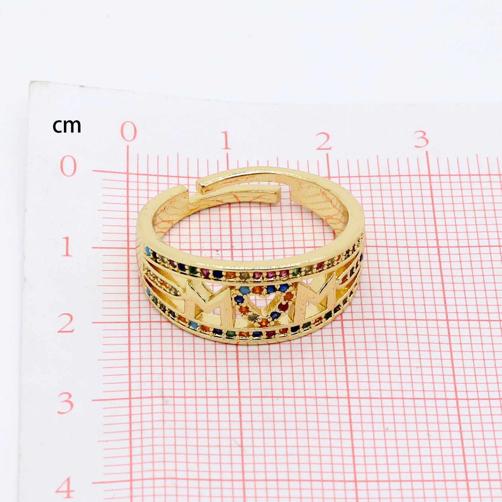 Fashion Star Heart Shape Flower Copper Rings Plating Inlay Rhinestone Copper Rings 1 Piece display picture 10