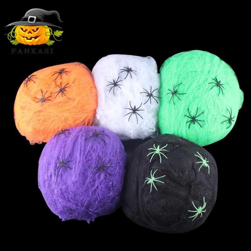 Halloween Funny Spider Web Cotton Halloween Decoration display picture 2