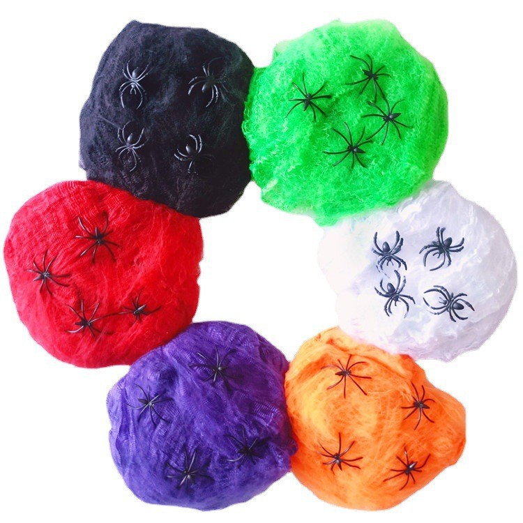 Halloween Funny Spider Web Cotton Halloween Decoration display picture 3