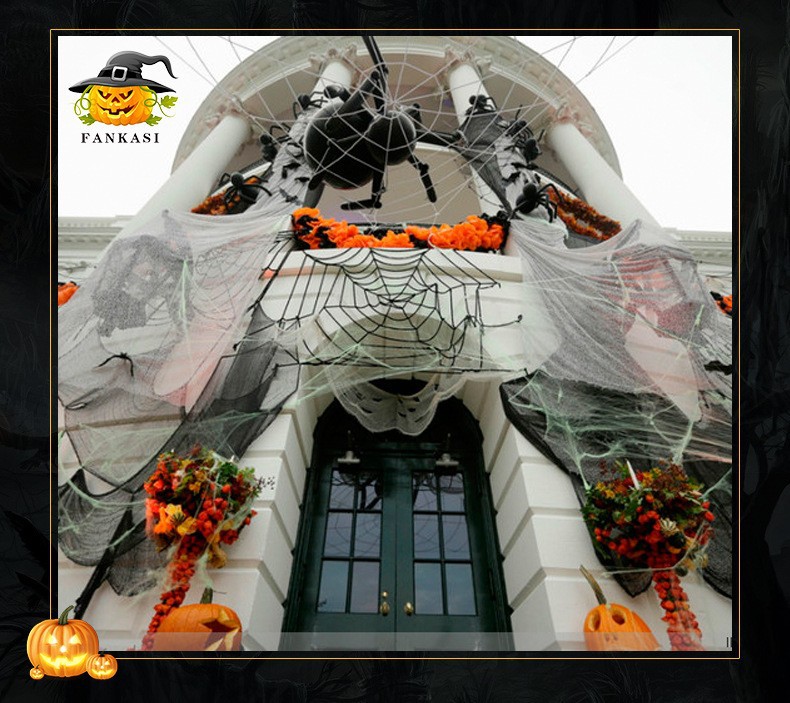 Víspera De Todos Los Santos Gracioso Telaraña Algodón Decoración De Halloween display picture 9