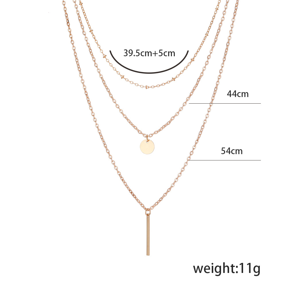 Fashion Solid Color Alloy Women's Layered Necklaces 1 Piece display picture 1
