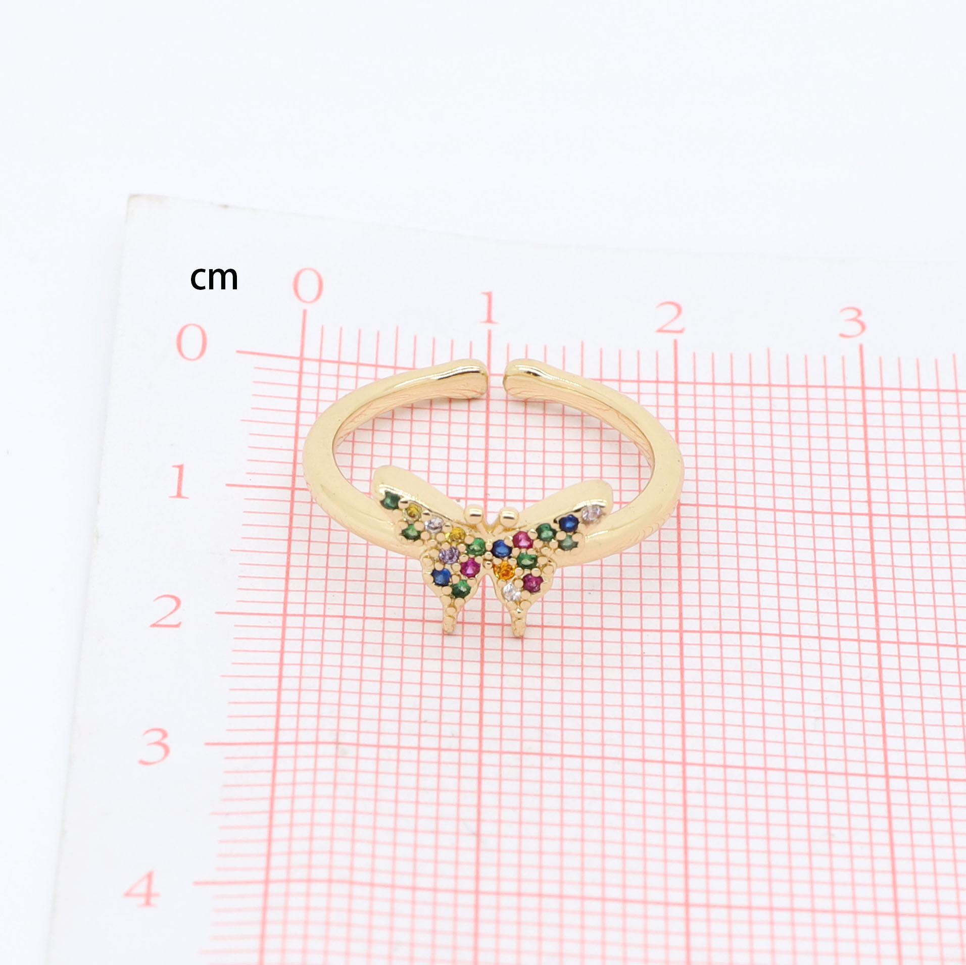 Fashion Heart Shape Butterfly Copper Open Ring Plating Copper Copper Rings 1 Piece display picture 10