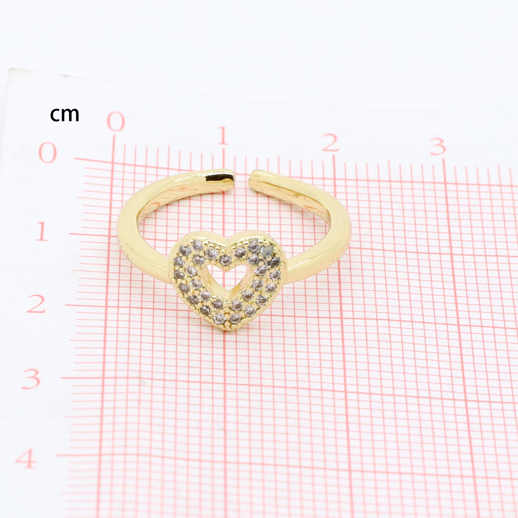 Fashion Heart Shape Butterfly Copper Open Ring Plating Copper Copper Rings 1 Piece display picture 7