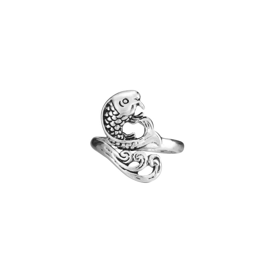 Retro Animal Heart Shape Snake Alloy Plating Rings 1 Piece display picture 11