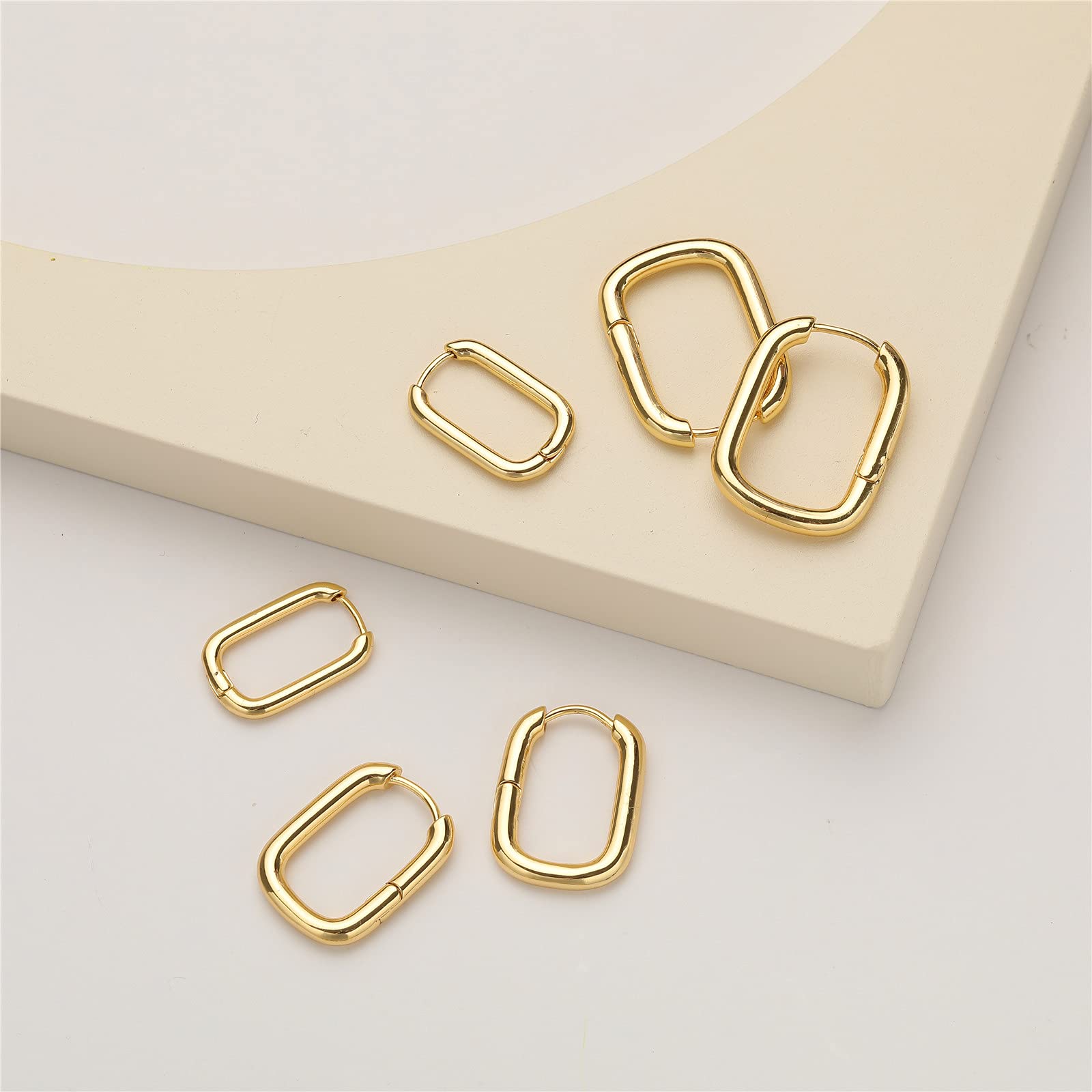 1 Pair Simple Style Heart Shape Plating Copper Earrings display picture 9