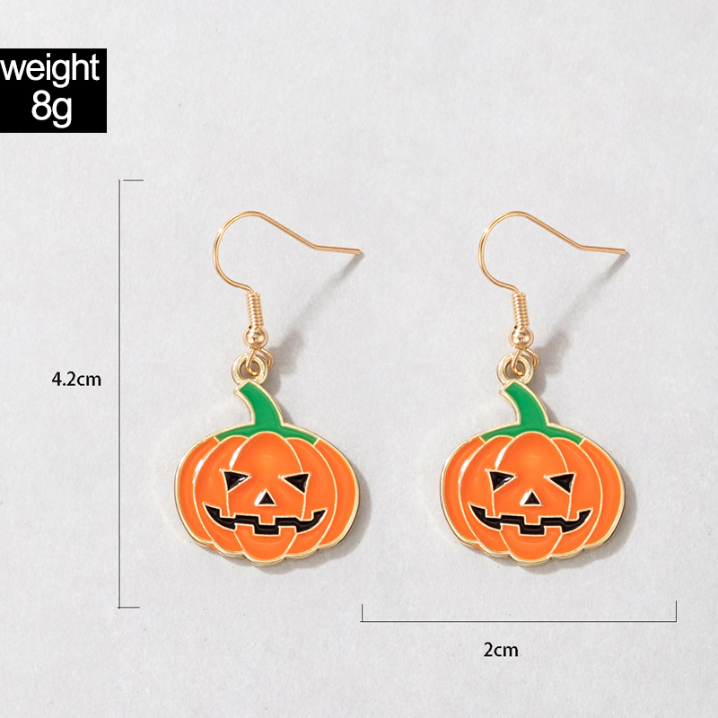 Halloween Retro Pumpkin Cat Ghost Alloy Holiday Earring display picture 26