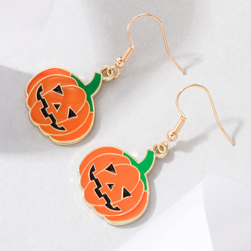 Halloween Retro Pumpkin Cat Ghost Alloy Holiday Earring display picture 27