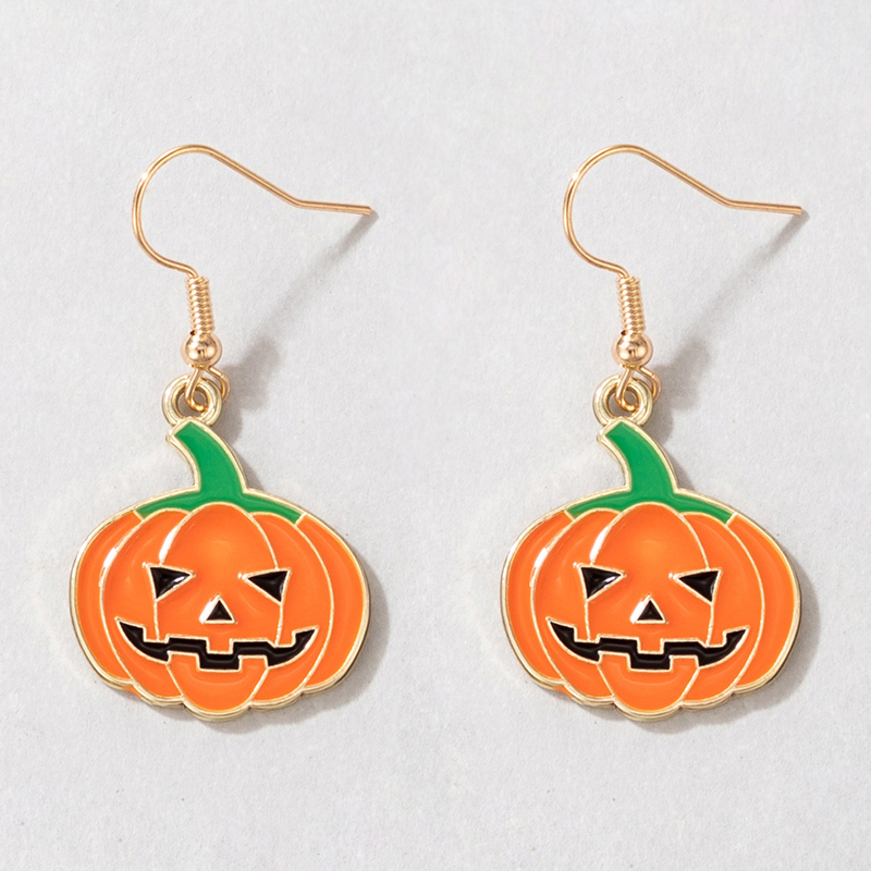 Halloween Retro Pumpkin Cat Ghost Alloy Holiday Earring display picture 30