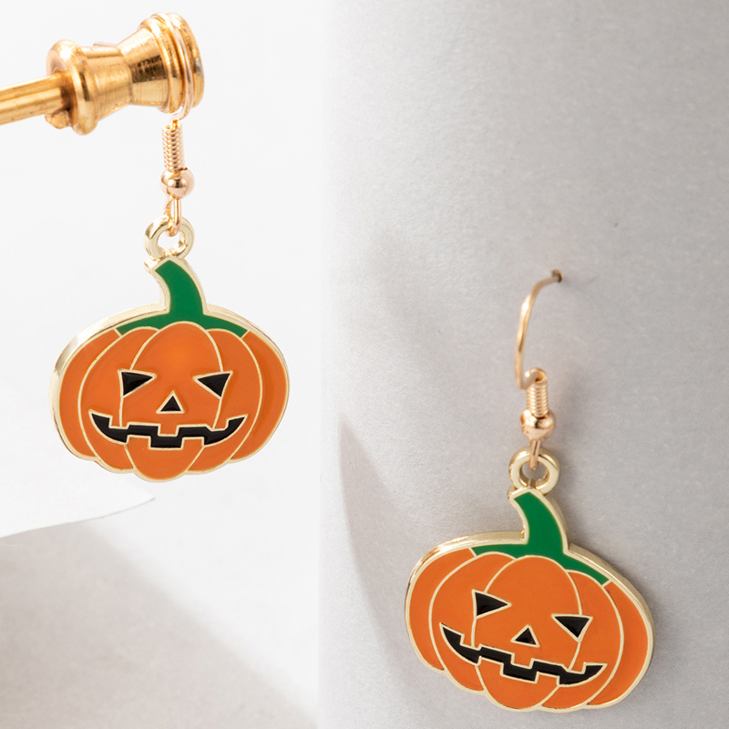 Halloween Retro Pumpkin Cat Ghost Alloy Holiday Earring display picture 29