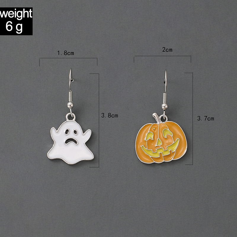 Halloween Retro Pumpkin Cat Ghost Alloy Holiday Earring display picture 37
