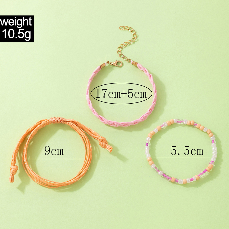 Ethnic Style Geometric Imitation Pearl Fabric Beaded Bracelets 1 Set display picture 1
