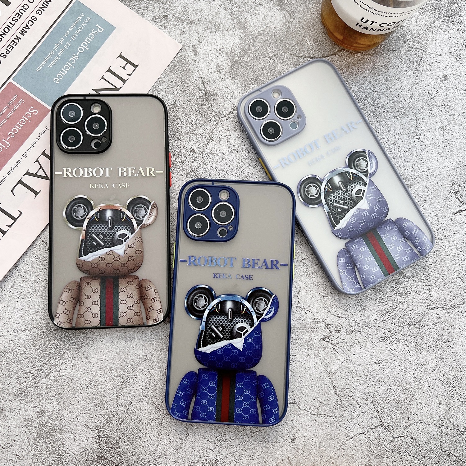 Cute Bear Silica Gel  Iphone Phone Cases display picture 3