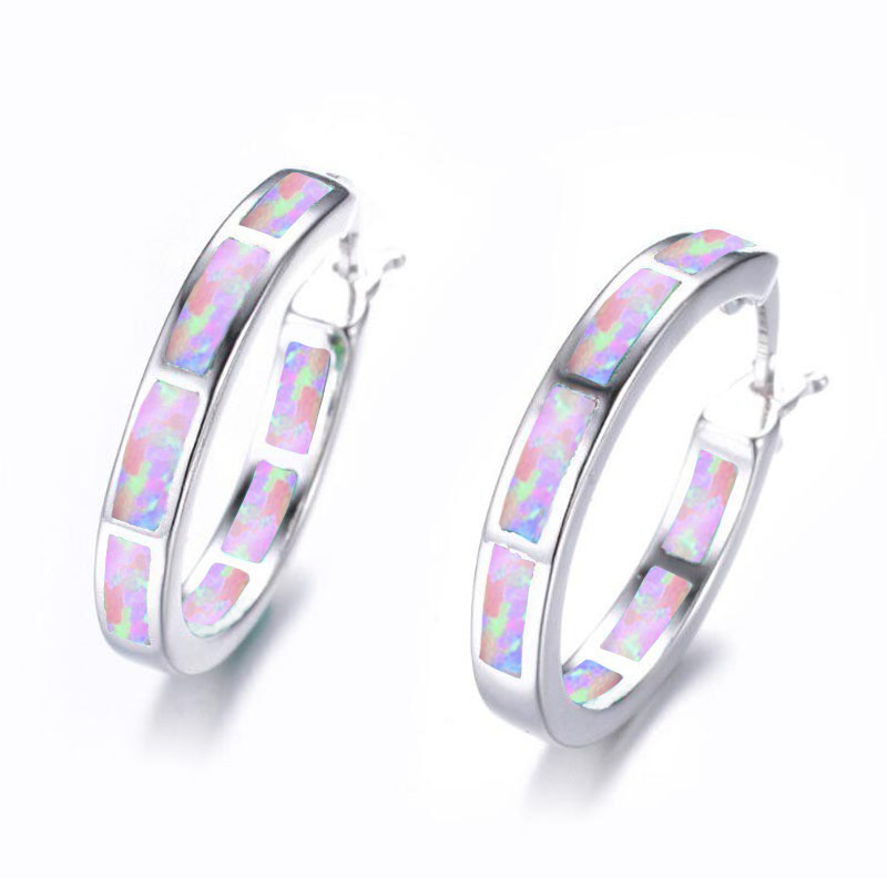 1 Pair Simple Style C Shape Enamel Plating Alloy Earrings display picture 7