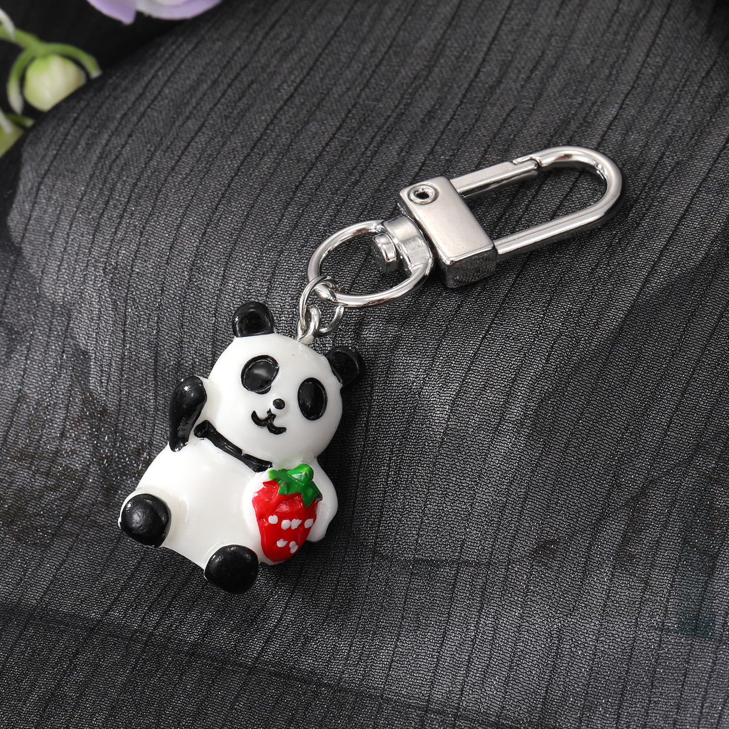 Cute Dog Panda Plastic Resin Bag Pendant Keychain display picture 5