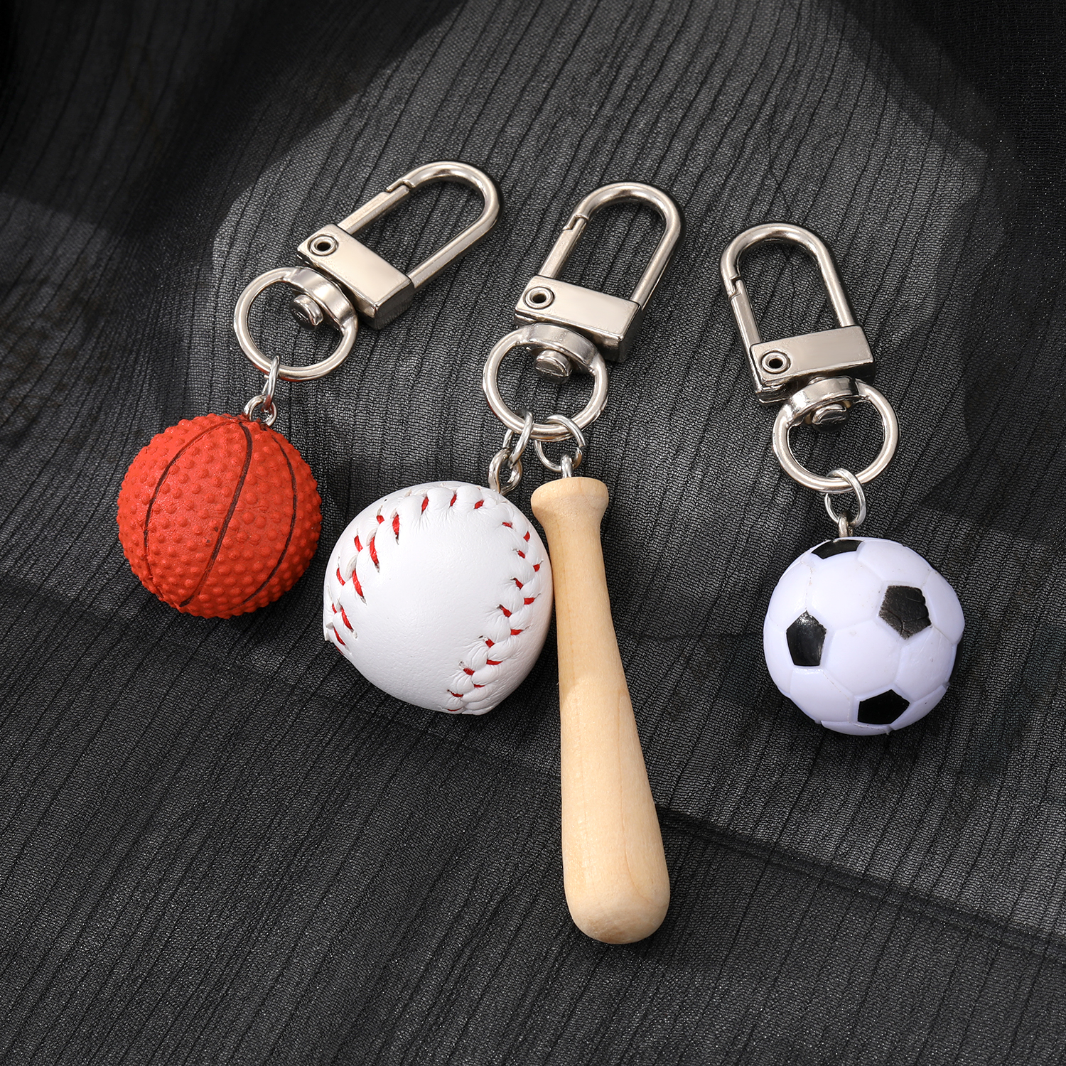 Fashion Creative Mini Basketball Resin Keychain Bag Package Pendant display picture 1