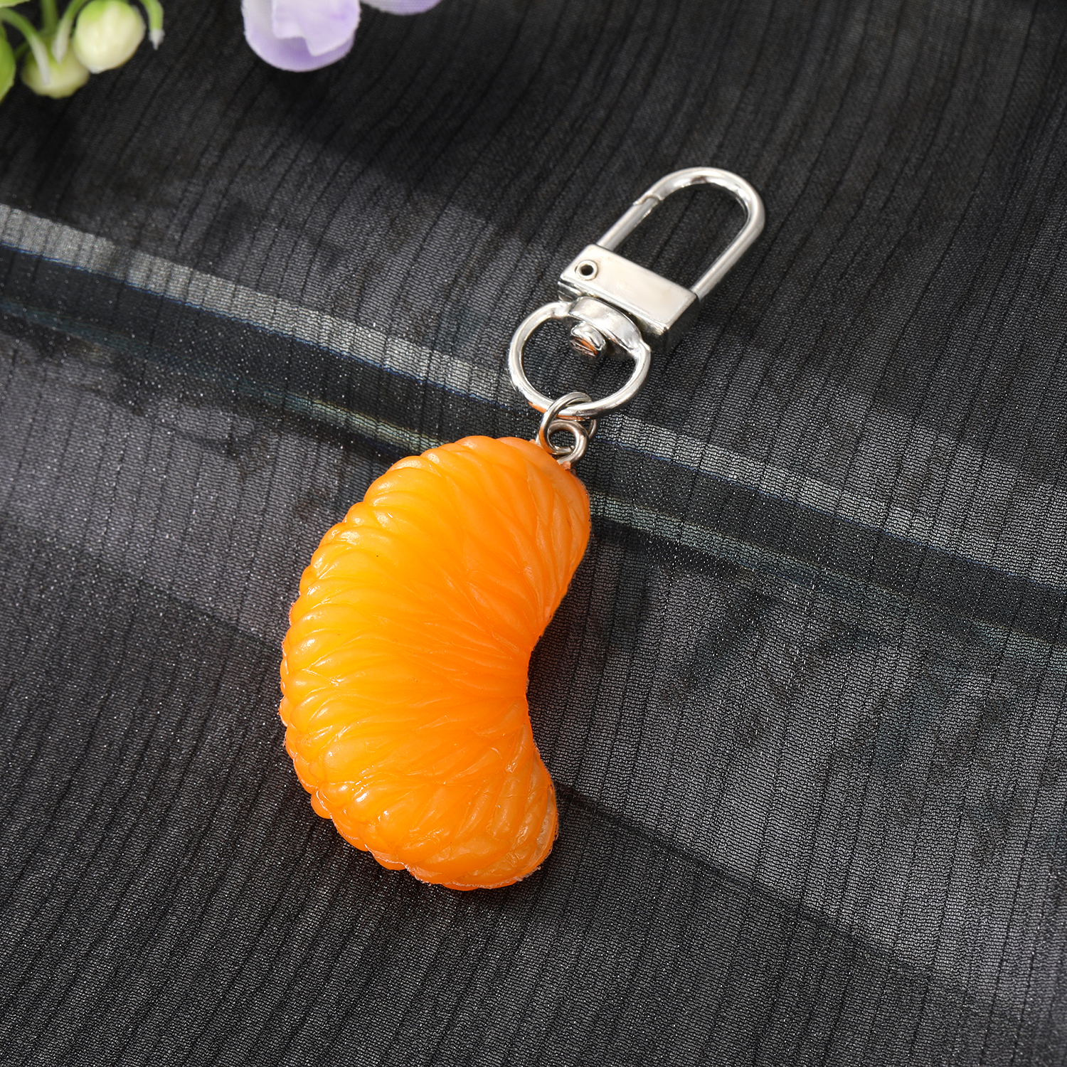 Novelty Orange Fruit Resin Bag Pendant Keychain display picture 5