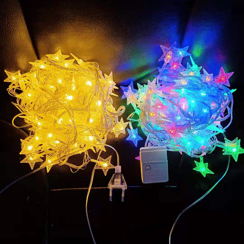 Warm Window Usb Full Of Stars Plug-in Led Five-pointed Star Light String display picture 2