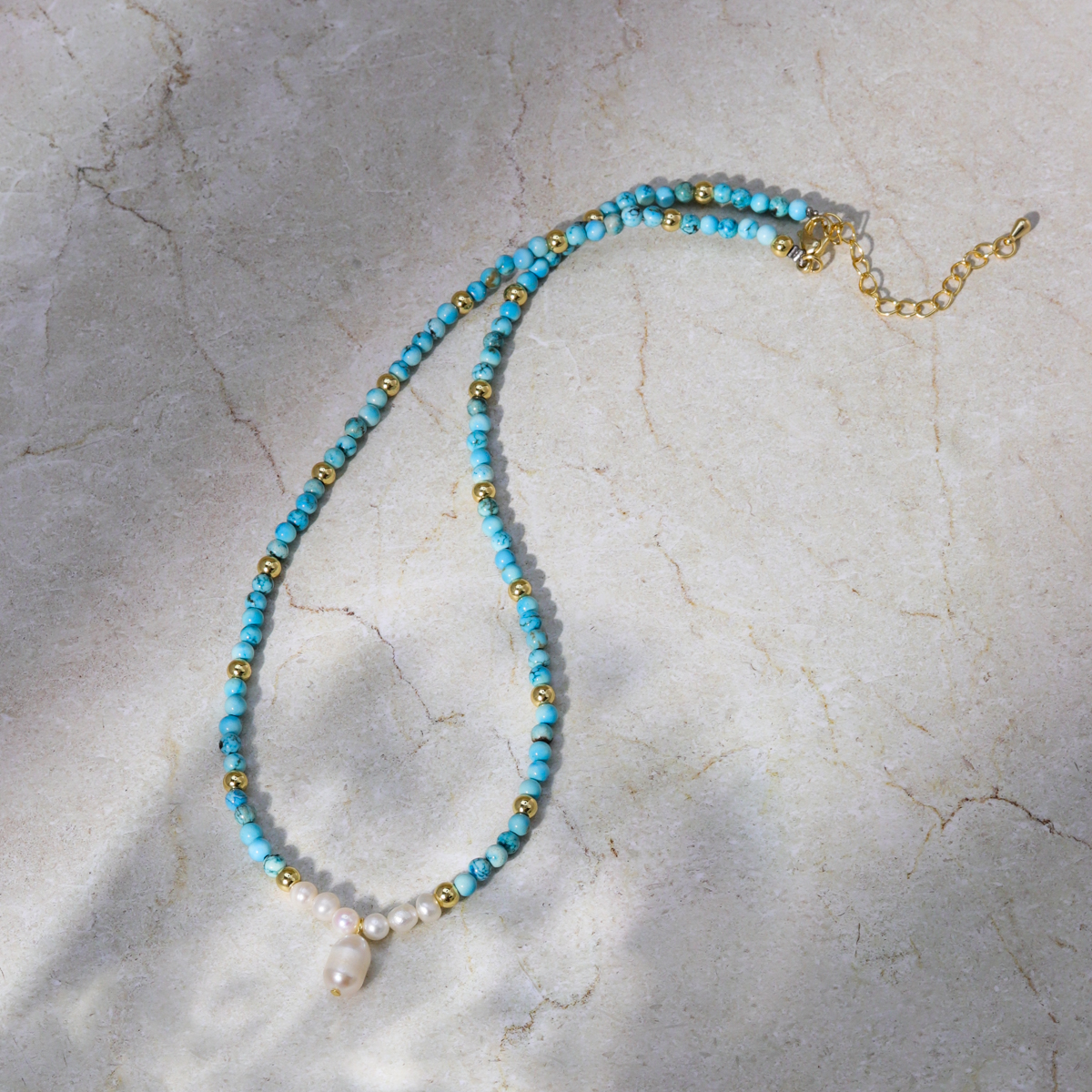 Mode Geometrisch Kupfer Halskette Perlen Überzug Perle Kupfer Halsketten 1 Stück display picture 3