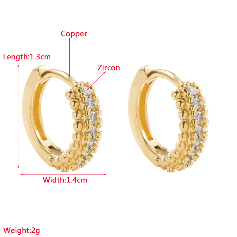 Fashion Snake Copper Earrings Plating Inlay Zircon Copper Earrings 1 Pair display picture 1