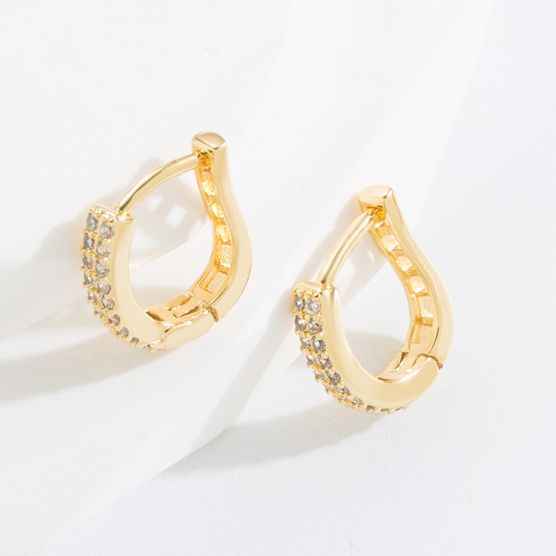 Fashion Snake Copper Earrings Plating Inlay Zircon Copper Earrings 1 Pair display picture 3