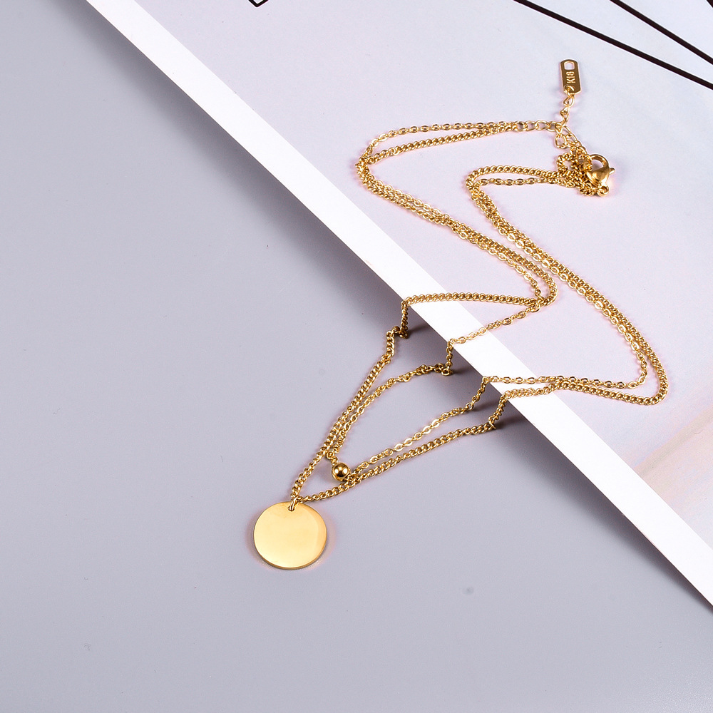 Fashion Geometric Titanium Steel Layered Necklaces Plating Stainless Steel Necklaces display picture 3