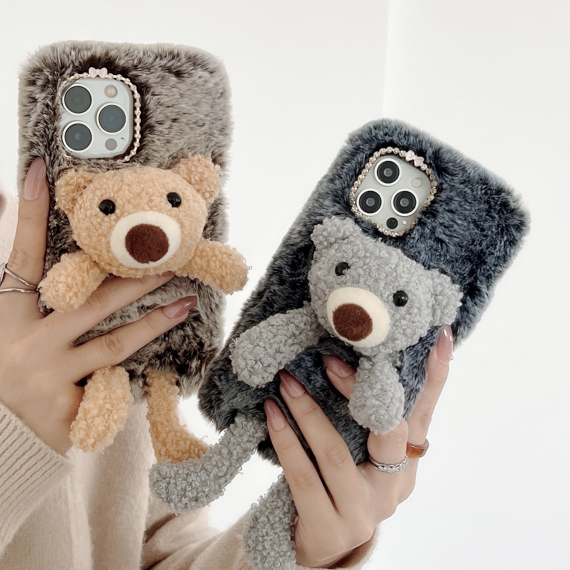 Cute Rabbit Bear Cloth Resin  Iphone Phone Cases display picture 2