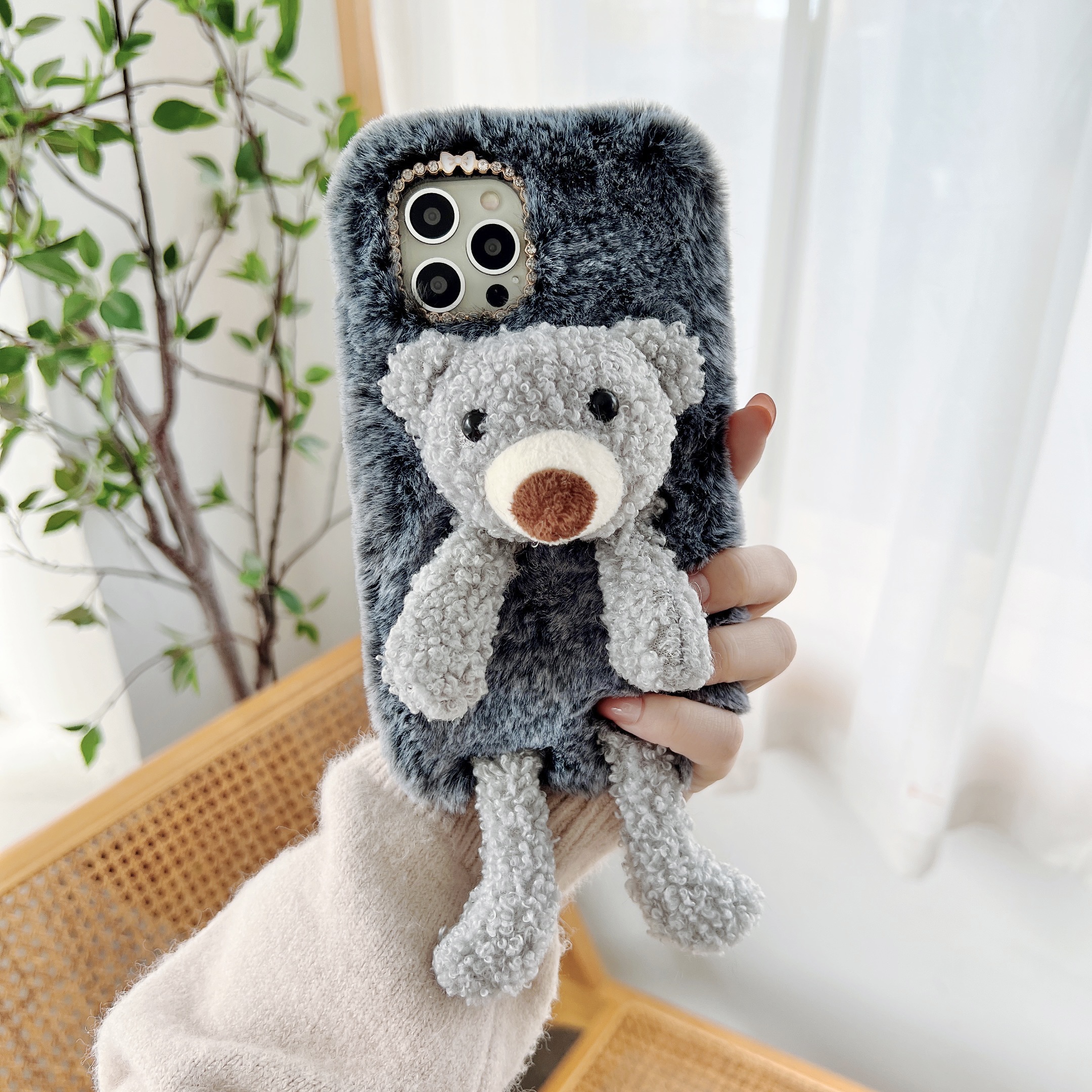 Cute Rabbit Bear Cloth Resin  Iphone Phone Cases display picture 7