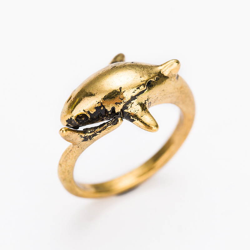Cool Style Shark Metal Plating Unisex Open Ring display picture 3