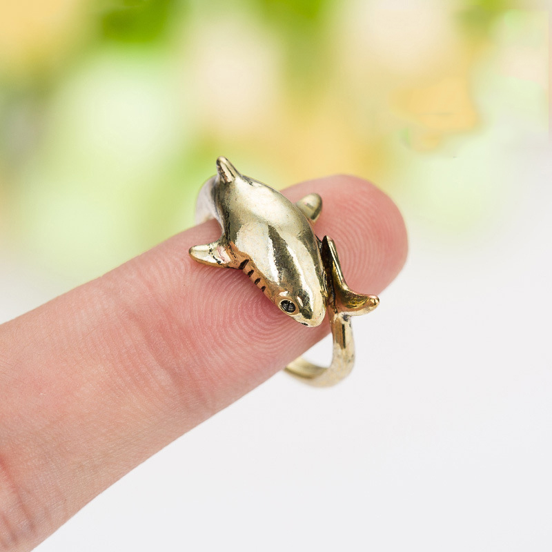 Cool Style Shark Metal Plating Unisex Open Ring display picture 7