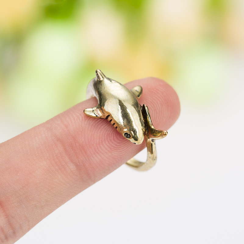 Cool Style Shark Metal Plating Unisex Open Ring display picture 8