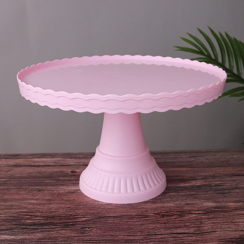 Birthday Solid Color Plastic Party Cake Stand display picture 2