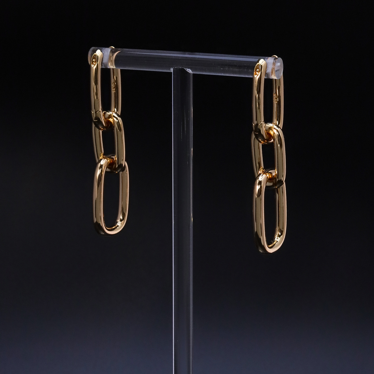 Simple Style Geometric Copper Drop Earrings Gold Plated Copper Earrings 1 Pair display picture 1