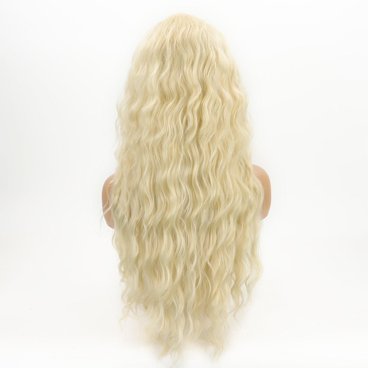 Women's Fashion Beige Party High Temperature Wire Side Points Long Curly Hair Wigs display picture 3