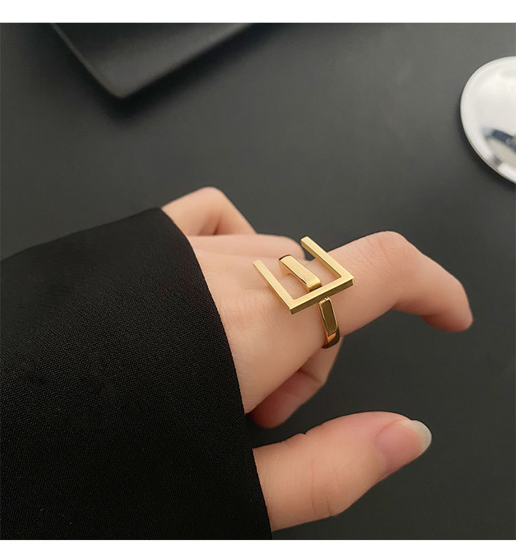 Fashion Geometric Stainless Steel Rings Plating Stainless Steel Rings display picture 4