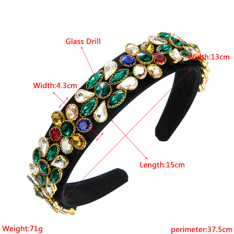 Baroque Style Flower Rhinestone Inlay Hair Band display picture 1