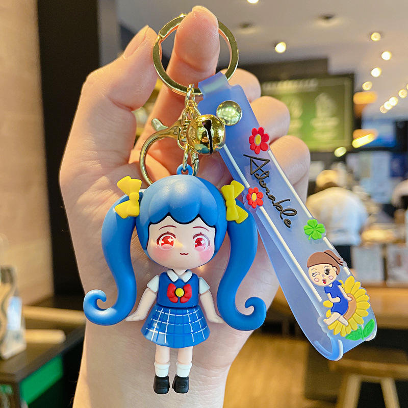 Cute Human Pvc Bag Pendant Keychain display picture 4